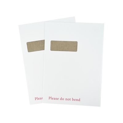 Embalagem protetora Envelope de bolso personalizado com papel Kraft Ace e parte traseira de cartão cinza
