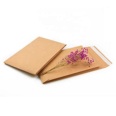 Embalagem expressa Papel kraft V fundo de colagem de colagem reciclada envelopes de envio personalizados