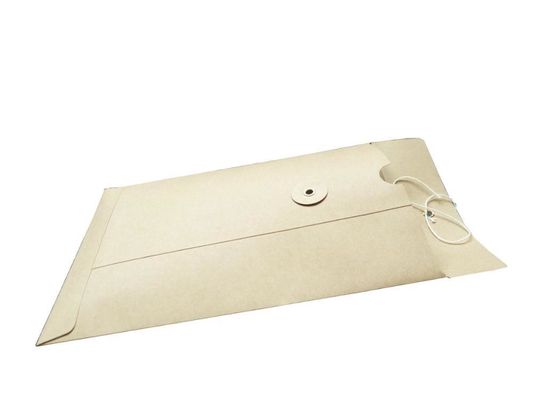 Envelope em estilo bolso Kraft castanho de tamanho personalizado sem guarnição para documentos importantes