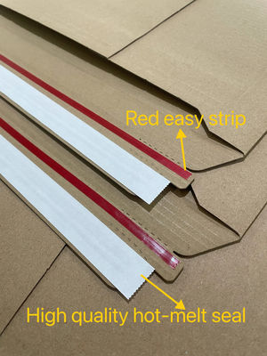Embalagem de entrega Rígido Flat corrugado Livro Mailers Envelope para logística personalizada