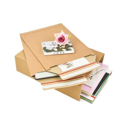 Aceita-se a impressão de cartão Kraft castanho Rigid Mailer para embalagens personalizadas de marca