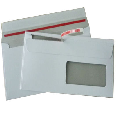 Envelope de embalagem de cartão rígido Mailer para tamanho personalizado com cartão branco