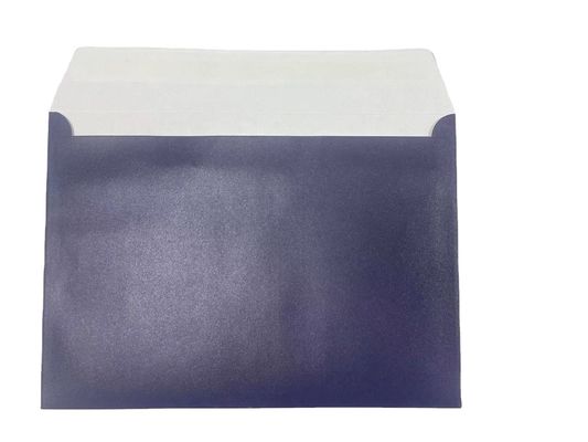 Envelope de presente Folha de papel Estampão Logotipo Impressão A4 Convite Envelope de papel azul perolado