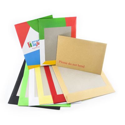 Promoção envelopes de cartão cinzento com logotipo personalizado e cartão Kraft