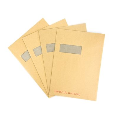 Promoção envelopes de cartão cinzento com logotipo personalizado e cartão Kraft