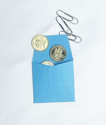Envelopes de moedas pequenas quadradas em papel colorido Envelopes de dinheiro para moedas e sementes 2 x 2 polegadas