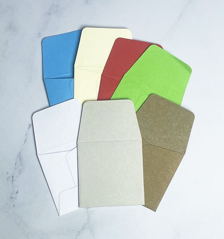 Envelopes de moedas pequenas quadradas em papel colorido Envelopes de dinheiro para moedas e sementes 2 x 2 polegadas