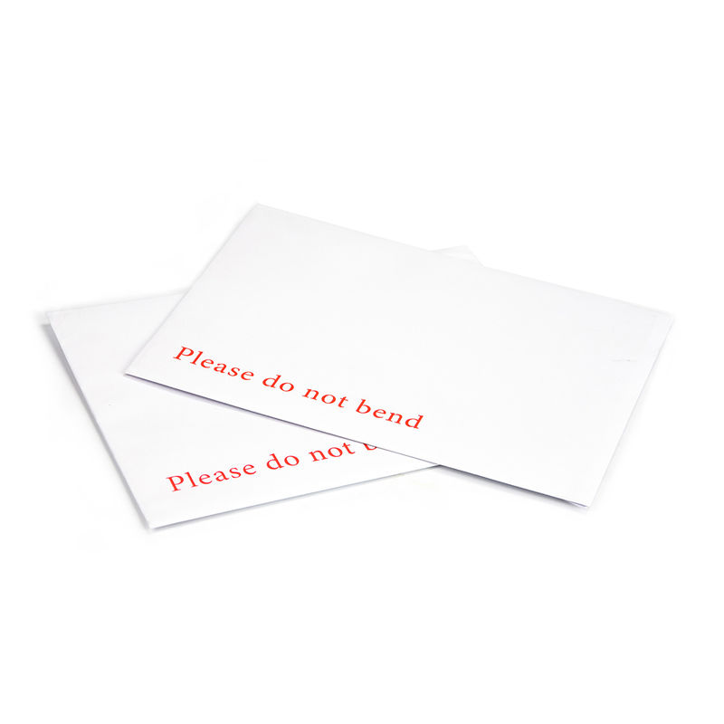 9 x 12 3/4 polegadas de papel de cartão branco com auto-selagem e leve